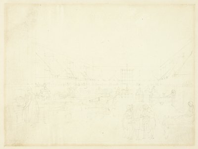 Studie voor Ziekenhuis, Middlesex, van Microkosmos van Londen door Augustus Charles Pugin