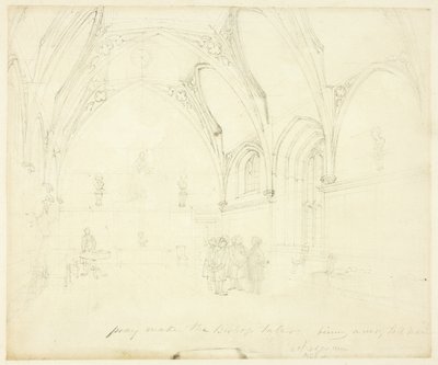 Studie voor Lambeth Palace, van Microcosm of London door Augustus Charles Pugin