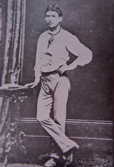 Kelly Gang-lid Steve Hart die stierf in de vlammen van Glenrowan Hotel, 28 juni 1880 door Australian Photographer