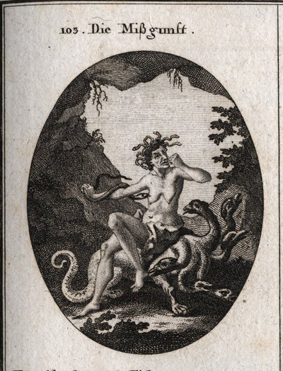 Allegorie van afgunst door Austrian School