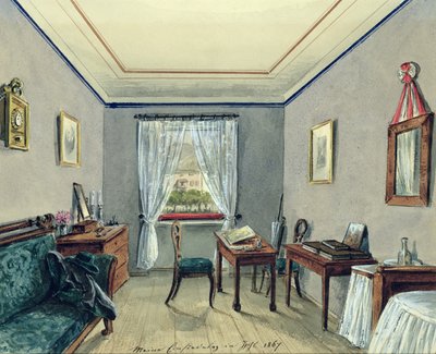 Atelier van de kunstenaar in Bad Ischl, 1867 door Austrian School