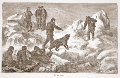Jagen met honden, 1876 door Austrian School