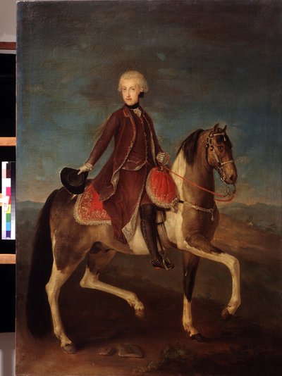 Ruiterportret van keizerin Maria Theresia van Habsburg door Austrian School
