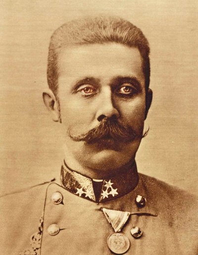 Portret van aartshertog Franz Ferdinand ca. 1893 door Austrian School