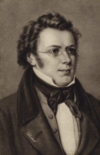 Portret van Franz Schubert door Austrian School