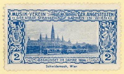 Tram voor het Stadhuis, Wenen door Austrian School