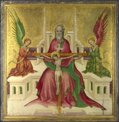 De Drie-eenheid met Christus gekruisigd, ca. 1410 door Austrian master