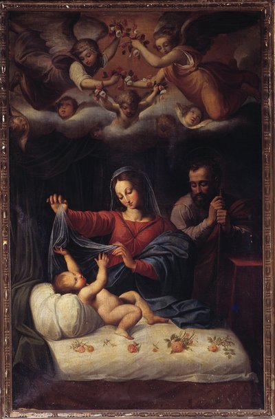 Maagd met rozen door Avanzino Nucci