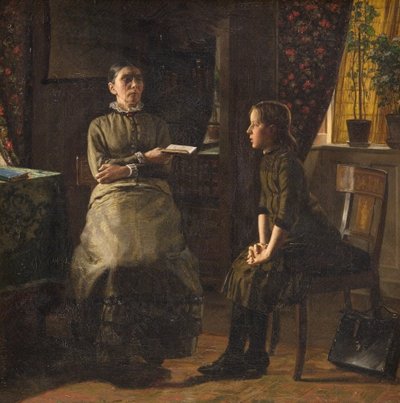 Lerares en leerling door Axel Helsted