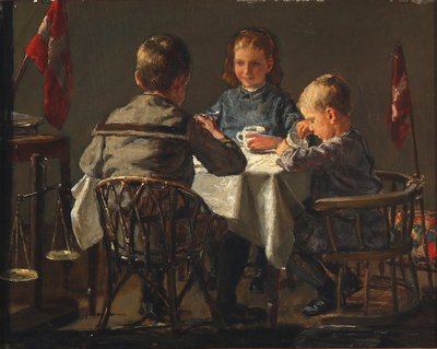 De drie kinderen van de kunstenaar door Axel Helsted