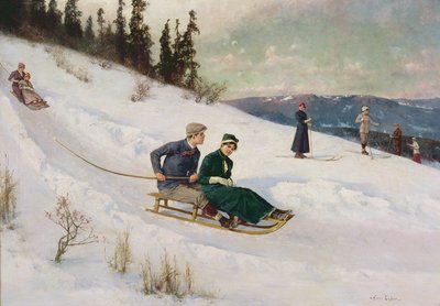 Sleeën en skiën door Axel Hjalmar Ender
