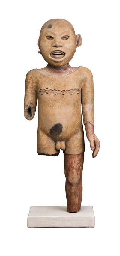 Rituele imitator van de godheid Xipe Totec, mogelijk Centraal Veracruz, 1450/1500 door Aztec