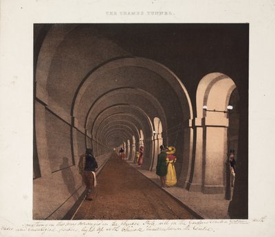 De Thames Tunnel, gegraveerd door J.D. Harding, ca. 1835 door B. after Dixie