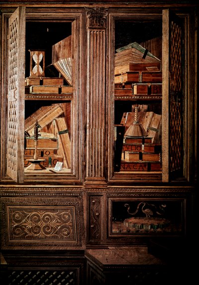 Studiolo van hertog Frederic III van Montefeltre, hertog van Urbino (detail) door Baccio Pontelli