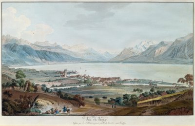 Uitzicht op Vevey door Balthasar Anton Dunker