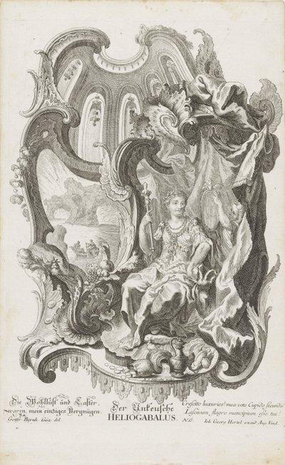 De onkuise Heliogabalus door Balthasar Sigmund Setletzky