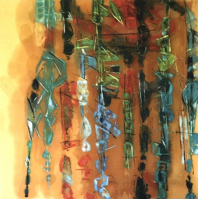 Kleurrijke abstracte zuilen door Barbara Piatti