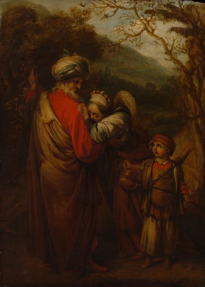 Abraham stuurt Hagar en Ismaël weg, 1658 door Barent Fabritius