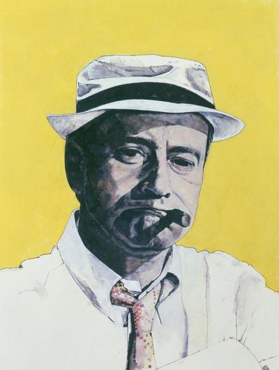 Portret van Jack Lemmon, illustratie voor The Daily Mirror Colour Supplement, 1964 door Barry Fantoni