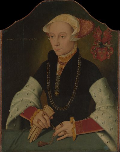 Portret van een Vrouw van de Slosgin Familie van Keulen, 1557 door Bartholomaeus Bruyn the Younger