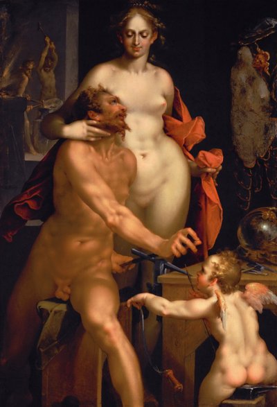 Het bezoek van Venus aan Vulcanus, ca. 1610 door Bartholomaeus Spranger