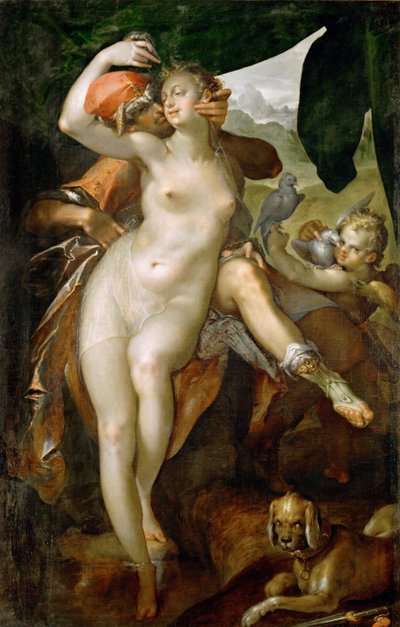 Venus en Adonis door Bartholomeus Spranger