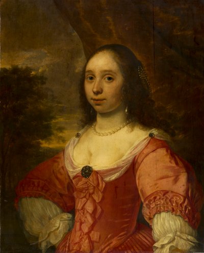 Portret van een dame door Bartholomeus van der Helst