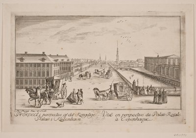 Frederiksholms kanaal, t.v. Prinsens Palæ door Bartholomæus Roque