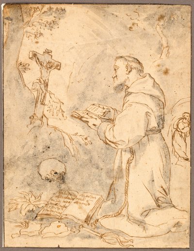 Sint Franciscus biddend door Bartolomé Esteban Murillo
