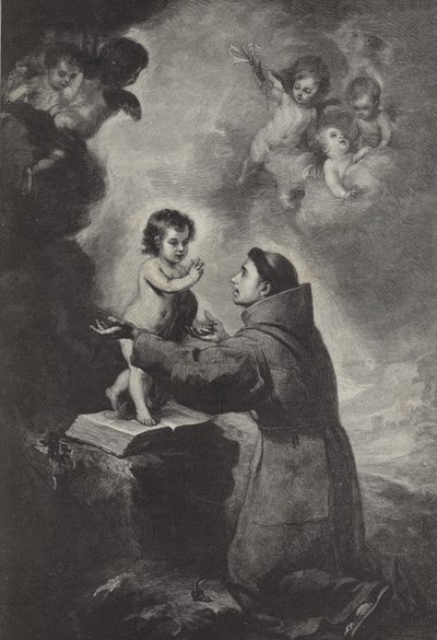 De visioen van Sint Antonius van Padua door Bartolomé Esteban Murillo