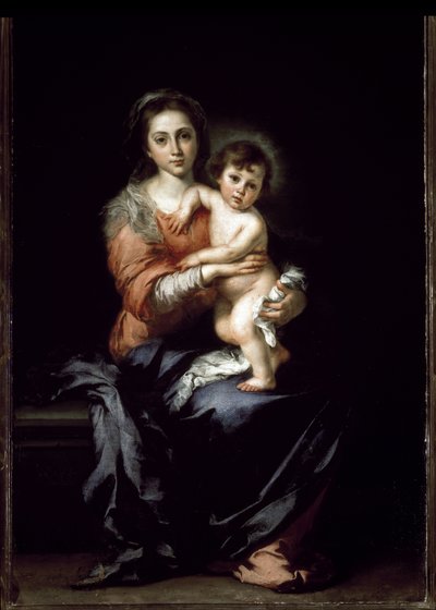 Maagd met kind door Bartolomé Esteban Murillo