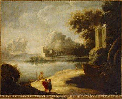 Landschap ... (olieverf op doek) door Bartolomé Esteban Murillo