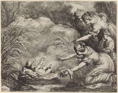 De Vondst van Mozes door Bartolomeo Biscaino