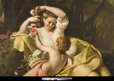 Allegorie van de lente, 1705-09 (detail) door Bartolomeo Guidobono