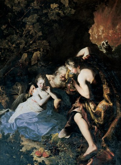 Lot dronken door zijn dochters door Bartolomeo Guidobono
