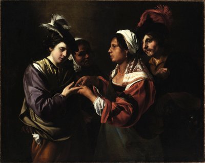De waarzegster door Bartolomeo Manfredi