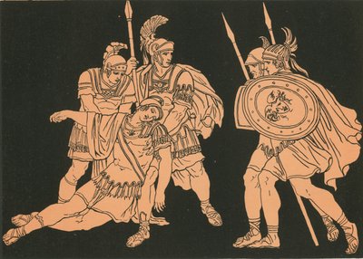 Aeneas en het lichaam van Lausus door Bartolomeo Pinelli