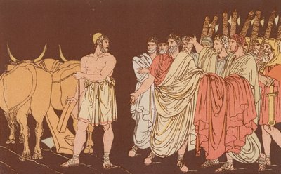 Cincinnatus geroepen om dictator te worden door Bartolomeo Pinelli