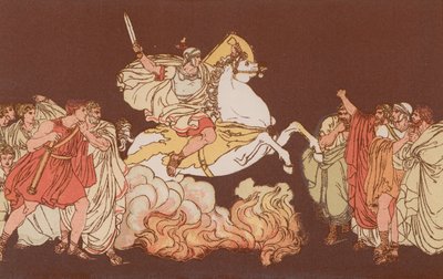 Curtius springt in de kloof door Bartolomeo Pinelli