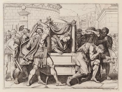 Dood van Cicero, 43 v.Chr. (ets) door Bartolomeo Pinelli