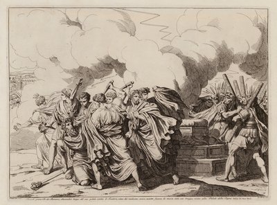 Dood van Romulus (ets) door Bartolomeo Pinelli