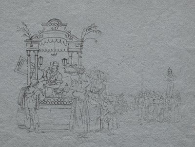 Fruitverkoper door Bartolomeo Pinelli