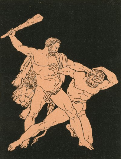 Hercules en Cacus door Bartolomeo Pinelli