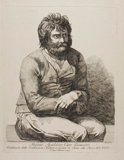 De roversleider Stefano Spadolino door Bartolomeo Pinelli