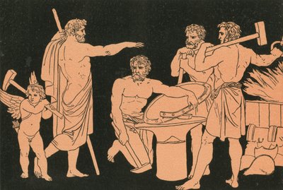Vulcanus en de Cyclopen door Bartolomeo Pinelli