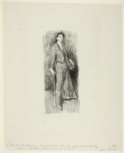 Graaf Robert de Montesquiou door Beatrix Godwin Whistler