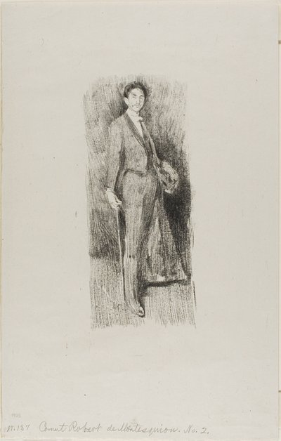 Graaf Robert de Montesquiou door Beatrix Godwin Whistler