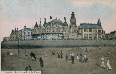 Le Kursaal en het strand in Oostende, België door Belgian Photographer