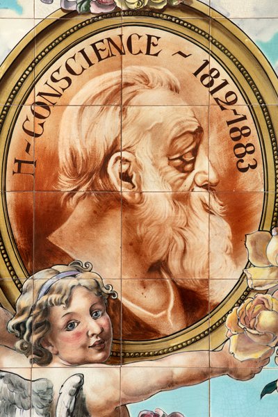 Barinterieur (Café "Local Unique"). Keramisch paneel. Helman céramiques Bruxelles. door Belgian School