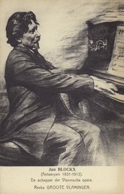 Jan Blockx, Belgische componist, pianist en leraar (1851-1912) door Belgian School